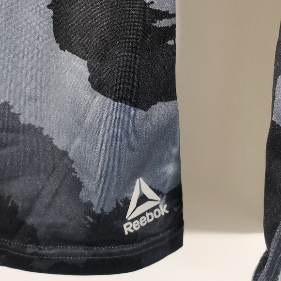 Youth Reebok Compression Long-Sleeve Shirt XL 14/16 Black & Grey Camo NEW w/ Tag - Picture 5 of 6